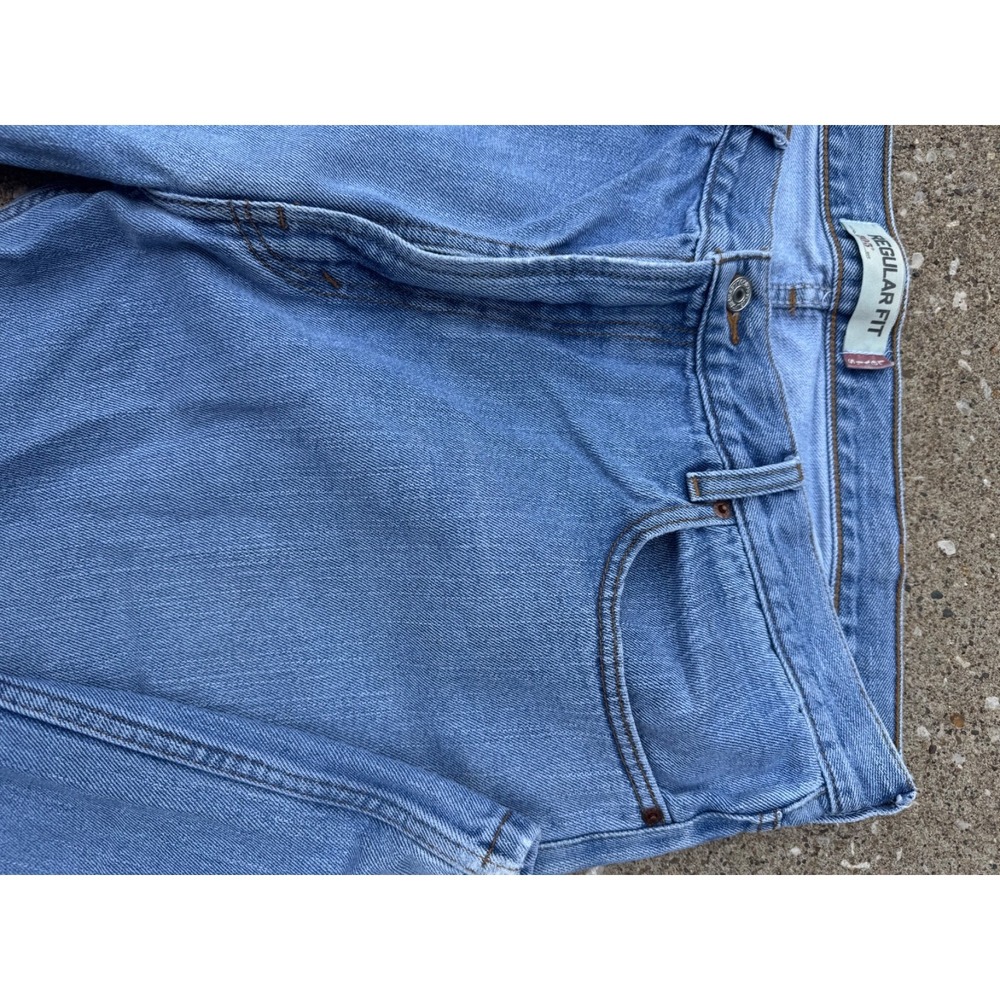 Levi's 505 Regular Fit Men's Jeans Light Wash Size 40x34‎ Made in 08 - Picture 10 of 16